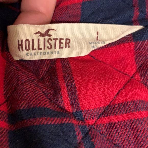 Hollister flannel lined plaid parka - Picture 3 of 4